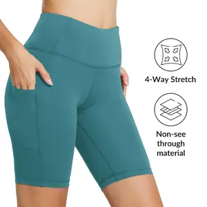 baleaf Women's 5''/8" High Waist Biker Shorts Yoga Running Volleyball Workout Gym with Pockets for Summer baleaf Women's 5''/8" High Waist Biker Shorts Yoga Running Volleyball Workout Gym with Pockets for Summer