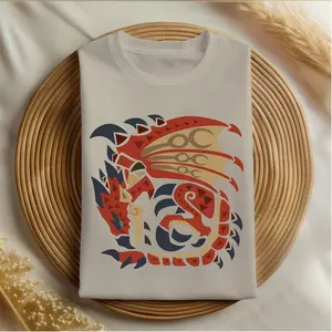 Monster Hunter Rathalos Graphic Tee Mens Gift Vintage Clothing Men Anime Merch Apparel Men Gifts Graphic Tees Mens Clothing Anime Tees