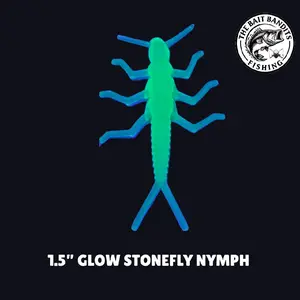 Chartreuse Glow Stonefly Nymph – 1.5” Micro Bait (20ct)
