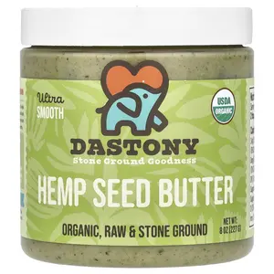 Dastony Organic Hemp Seed Butter, Ultra Smooth, 8 oz (227 g)