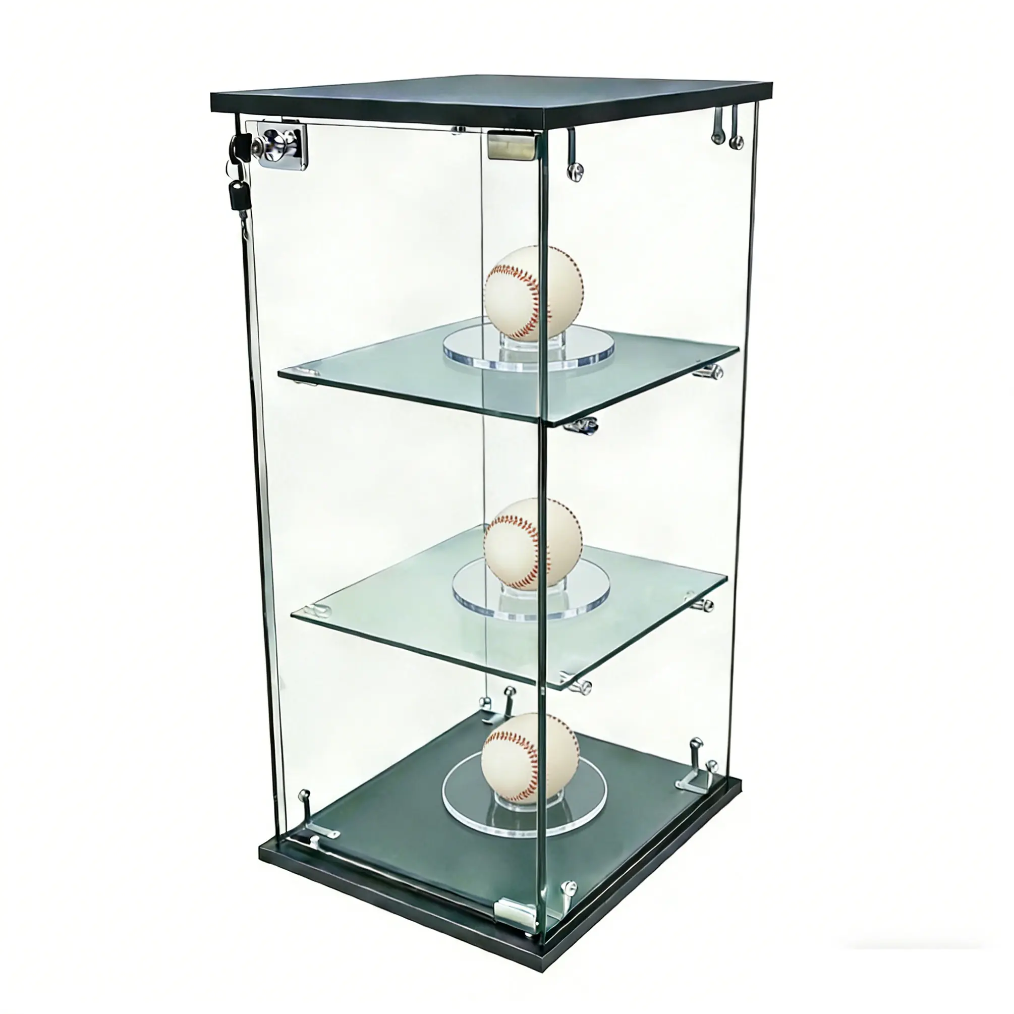 12.3X14.3X27 Clear Glass Showcase 3-Tier Countertop Display Collectible Bakery 10162