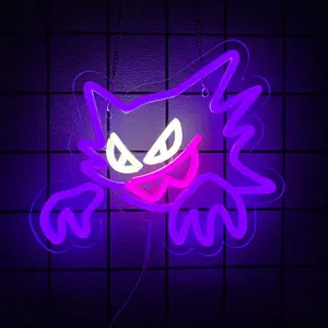 Neon Sign Wall Decor LED Light Up Anime Theme, Bedroom Home Decoration for Men, Game Room Party Club Bar, USB Powered Gift
