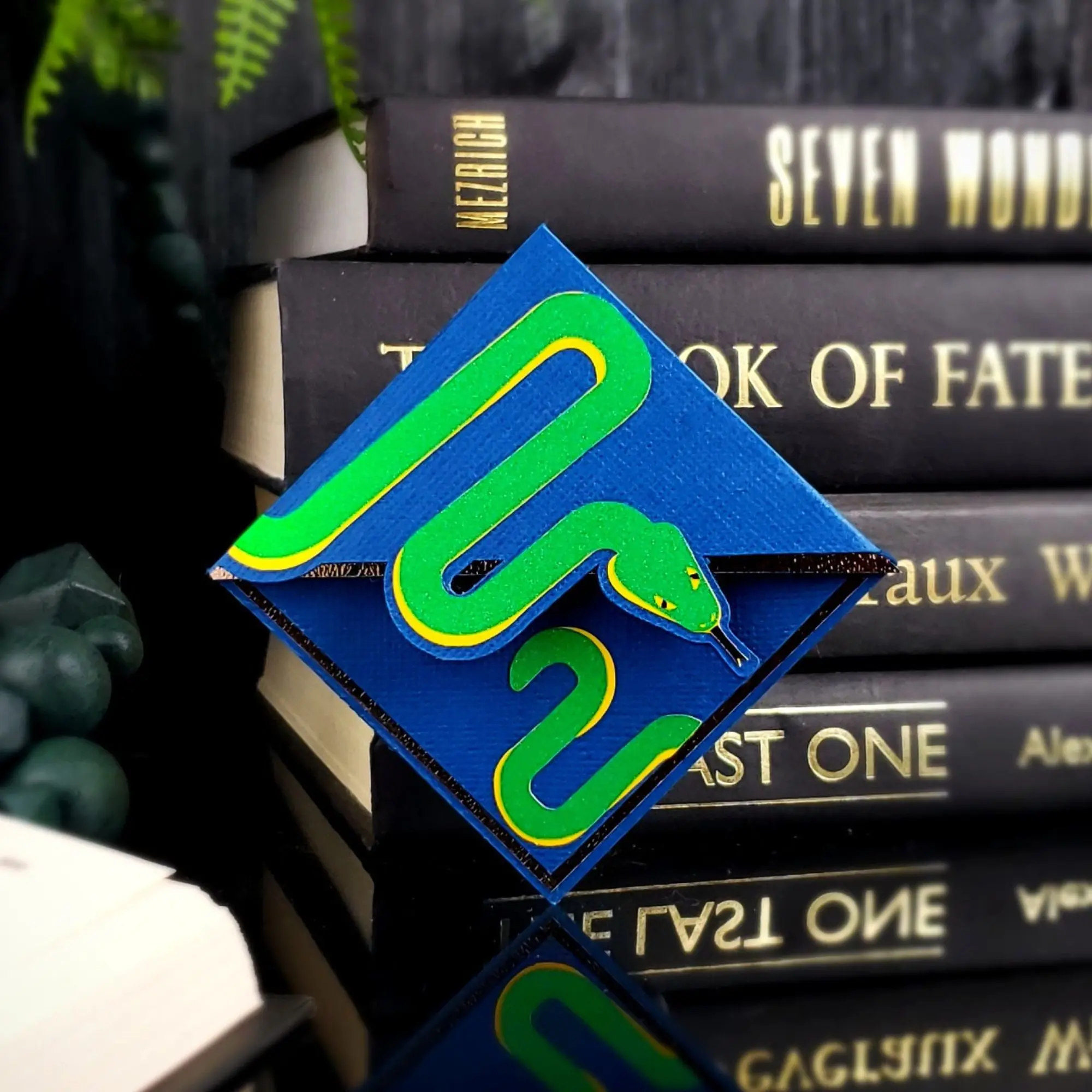 Green Grass Snake Signature Corner Bookmark