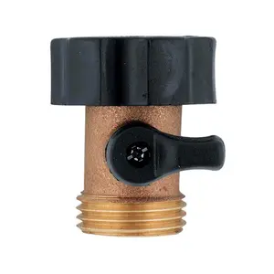 Heavy-Duty Brass Hose-End Shut-Off Coupling Hose Connector