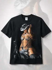 Western Pop Diva T-Shirt, "Silver Cowboy Stage Look" Music Inspired Graphic Tee, Concert Style Gift, Gildan 5000 Heavy Cotton