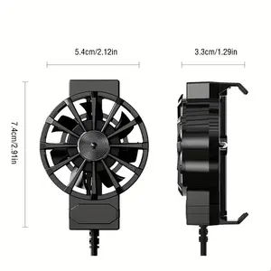 Portable Phone Cooler, External Cooling Accessory Suitable for iPhone and Android Smartphones - 1pc, Phone Fan Cooler, Device Temperature Control, Compact Design, USB-Powered High-Performance Cooling Device, A Must-Have for Gaming, Live Streaming