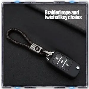 Car key hand-knitted keyring leather cool keychains For BMW Mini Cooper R56 R50 R53 F56 R60 2011 2012 2013 2018 2019