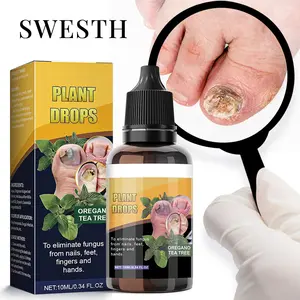 Plant Drops for Nails Care, Oregano Tea Tree, Tea Tree and Oregano Oil for Toenail 10 ml/0.34 Fl.oz, Nail Care Solution for Thick, Broken, Discolored or Damaged Nail