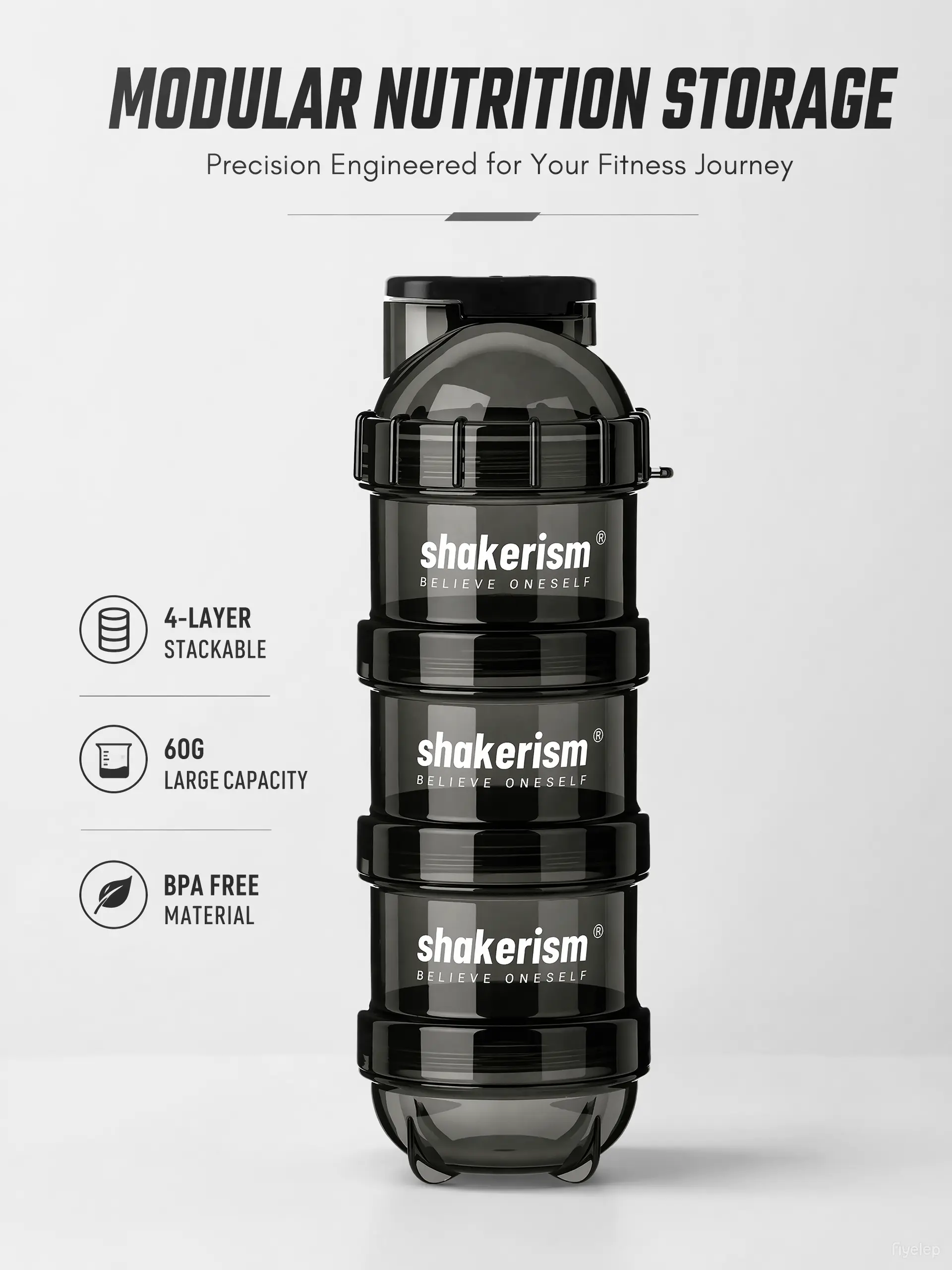 Protein Powder Container, Compact PC Plastic Storage Jar with Leak-proof Lid - Lightweight, Refillable, and Dishwasher Safe for Gym & Travel, Top Rack Dishwasher Safe, Portable Hydration Solution, Hydration Bff, 600Ml, Leakproof Seal, Pp5 Silicone, Sports