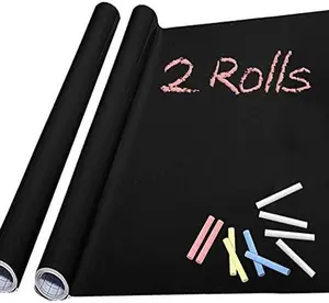 Chalkboard Paper 2 Rolls-Chalkboard Vinyl Sticker Wallpaper (17.4" x 78.7")