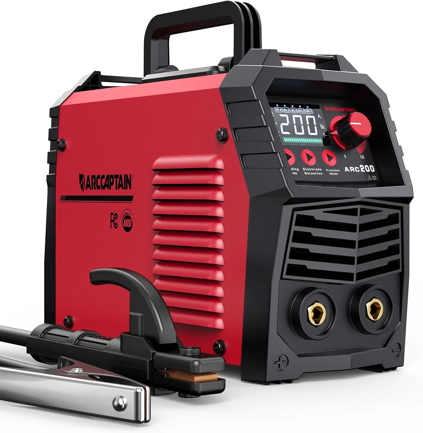 arc200 Stick Welder, 200A IGBT Inverter Portable Welder with Large LED Display, Synergic Control, Hot Start, Force & Anti-Stick, 110V/220V ARC/Lift TIG Car Repair Tool
