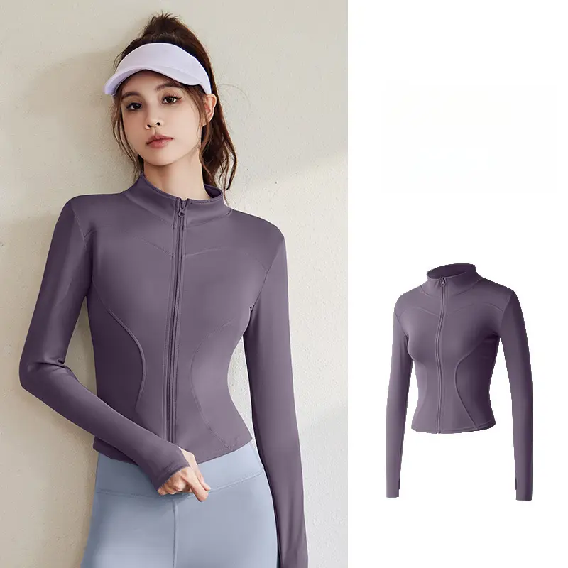 Women's Slim Fit High Stretch Yoga Top,Long Sleeve Sports Jacket, Lightweight Workout Coat for Running Women's Slim Fit High Stretch Yoga Top,Long Sleeve Sports Jacket, Lightweight Workout Coat for Running
