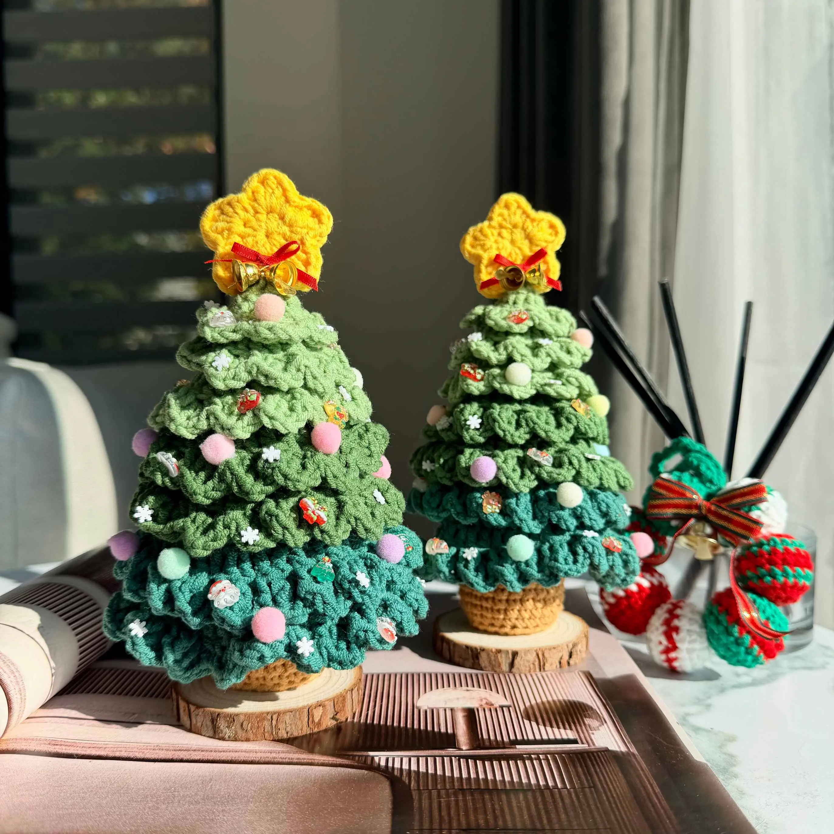 Crochet Christmas Tree with Star Topper
