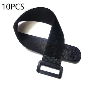 10-Piece Velcro Cable Management Straps, Durable Nylon Hook-And-Loop, Anti-Slip Wear-Resistant, Reusable Organizer for Home Office Car, Cord Organizer