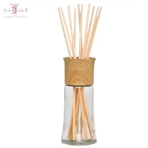 Pink Zebra Natural Reed Diffuser for Essential Oil Aromatherapy Plug-free Home Fragrance Decor