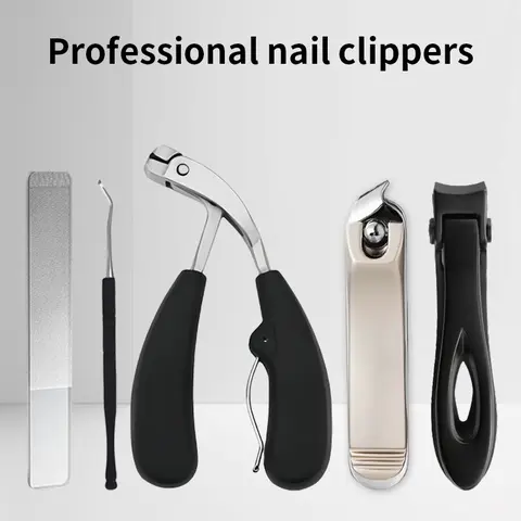 New Multifunctional Anti-Splash Nail Groove Clipper Set, Trims Thick & Hard Nails, Unisex Manicure Tool for Adults’ Self Treat at Home