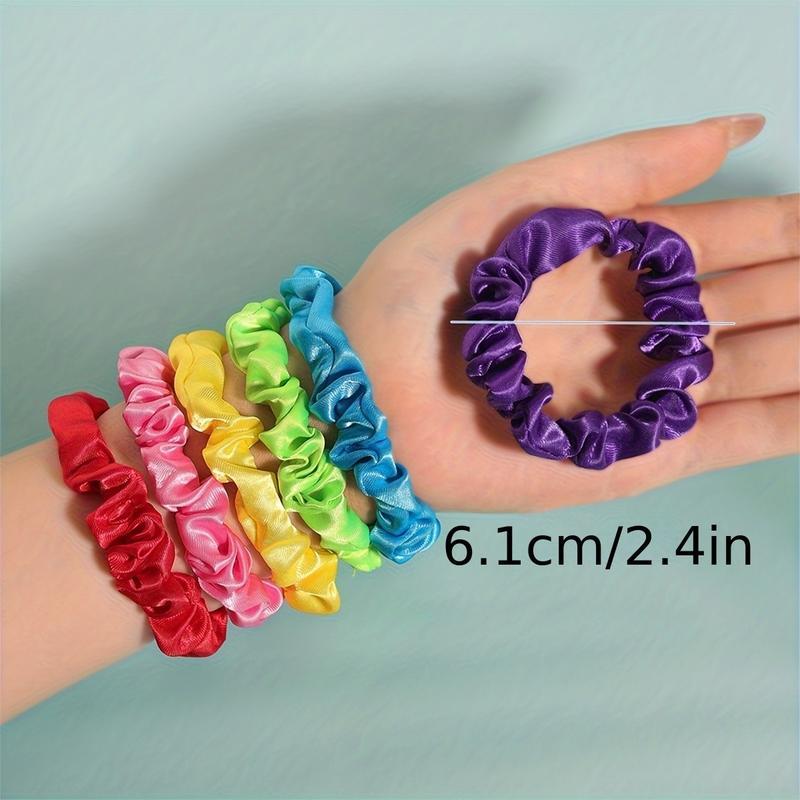 19PCS Satin Elastic Hair Scrunchies Seamless Ponytail Holders Variety Hair Ties Hair Bands Scrunchy Hair Ties For Thick and Curly
