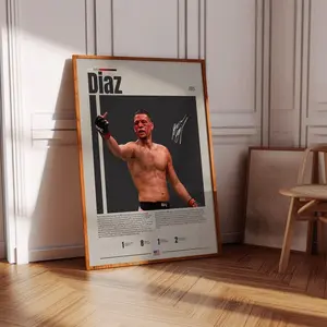 Nate Diaz Poster, UFC Poster, MMA Poster, Boxing Poster, Sports Poster, Mid-Century Modern, Motivational Poster, Sports Bedroom Posters