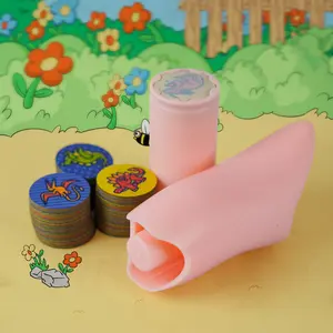 Magic Sticker Stamp Factory for Kids 3-12 | 600+ Reusable Stickers & 12 STEM Stamps Travel-Friendly Case