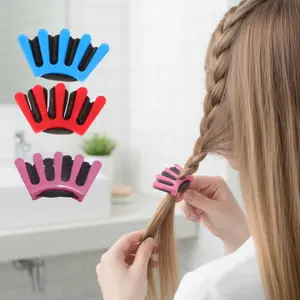 3pcs Portable 5-Finger Sponge Hair Braiding Tools Set, Manual Heatless Curling Tool, Hair Roller, Wedding & Formal Occasion Hair Styling Accessories for All Hair Types, Easy Use for Men & Women, Lightweight