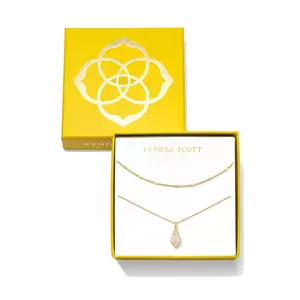Kendra Scott Jesse Multi-Strand Necklace Gift Set 2pc - Ivory Mother of Pearl: 14K Gold Over Brass, Lobster Claw & Slide Closure