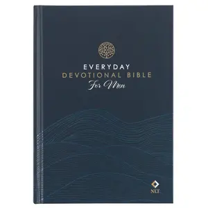 Navy Wave Hardcover NLT Everyday Devotional Bible for Men