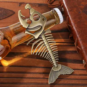 Fishbone Bottle Opener, Personalized Beer Opener, Unisex Gift for Birthday, Father's Day, Christmas, Beer Accessories