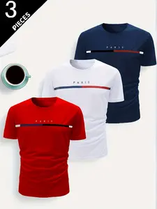 Men's Quick-Dry Sports T-Shirt Set, Breathable Moisture-Wicking Round Neck, Letter Print, Long Sleeve, Fitted, Gym Running Fitness