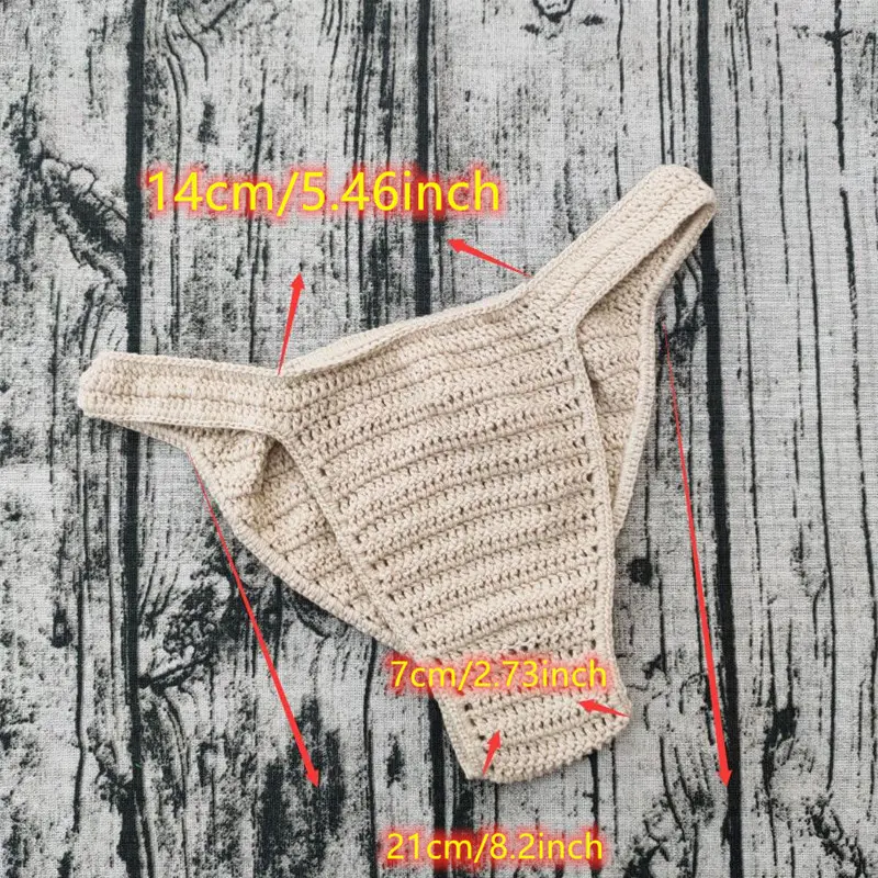 Mens knitted crochet short swim trunk sunbathing brief designed for beach pool and summer vacation lightweight breathable quick dry fabric with stylish fit perfect for swimming tanning lounging or resort wear essential for modern men