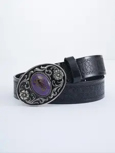 Scorpion Pattern Fashionable Buckle Decorated Belt, Punk Style Pu Leather Belt for Women & Men, Cool Trendy All-match & Exquisite Belt for Birthday Gift, Fashionable Metal Buckle
