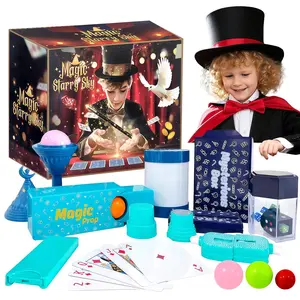 Magic set, children's magic, magic set with manual and video. Each magic has a step-by-step video explanation. Christmas presents are toys for boys and girls.