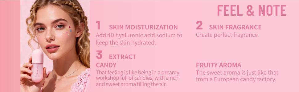 4D Pink Candy Body Spray for Women, Long Lasting Sweet Candy Fragrance Mist, Paraben & Phthalate Free, Lightweight Non-Sticky Daily Perfume, Skin Safe Girly Body Scent, Travel Size 3.38 fl oz