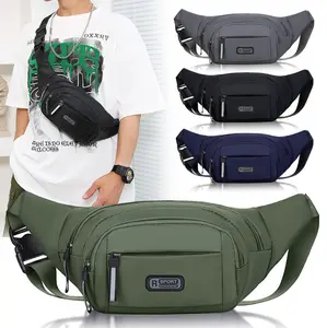 Waist bag for men's work, wear-resistant chest bag, outdoor waterproof crossbody sports bag, multifunctional bag for men's mobile phone bag, wallet
