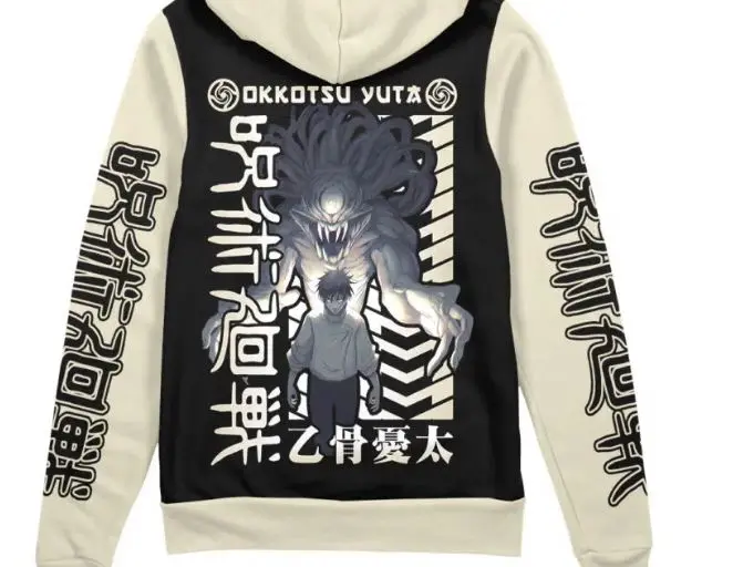 Yuta Okkotsu Jujutsu Kaisen Streetwear Zip Hoodie Jacket, Anime