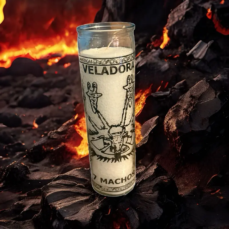 Poder Supremo – Vela 7 Machos Para activar el dominio, la fuerza masculina espiritual y cortar enemigos.
