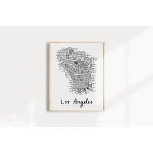 Los Angeles Neighborhood Map Print