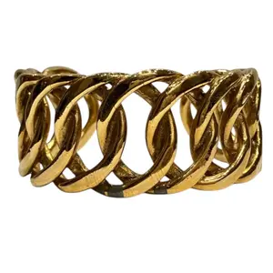 Pre-owned CHANEL Brass Small Leather Goods Vintage Bracelet