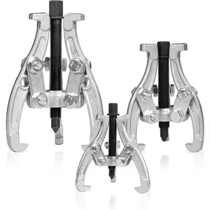 Gear Puller Set, 3''4''6'' 3 jaw Puller Tool, Puller Kit for Gearing, Pulley and Bearing Removal, Puller Kit Pulley with Reversible Jaws, 3 Pcs