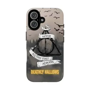 Harry Mystic Symbol Phone Case – Magical Triangle Forest Design HY47 2025| Phone Case Compatible with iPhone 17 16 15 14 13 12 11 pro pro max & Samsung S25 S24 S23 S22 S21 S20 Durable Protection Dual Layer Design Glossy