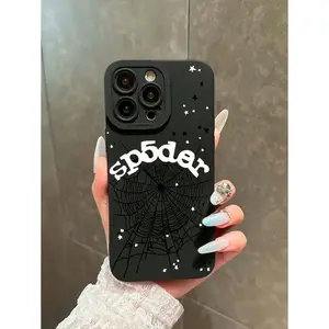 Spiderweb, Stars Print Pattern Phone Case Compatible With IPhone 16 Pro Max, 14, 13, 12, 11 Pro Max, XS Max, X, XR, 8, 7, 6S, Plus, Mini, And Galaxy A13 4G, S21 FE 5G, A15, A21S, A34, A12, A50, S21, A71 And More, Shockproof, A Great Birthday Gift For Girl