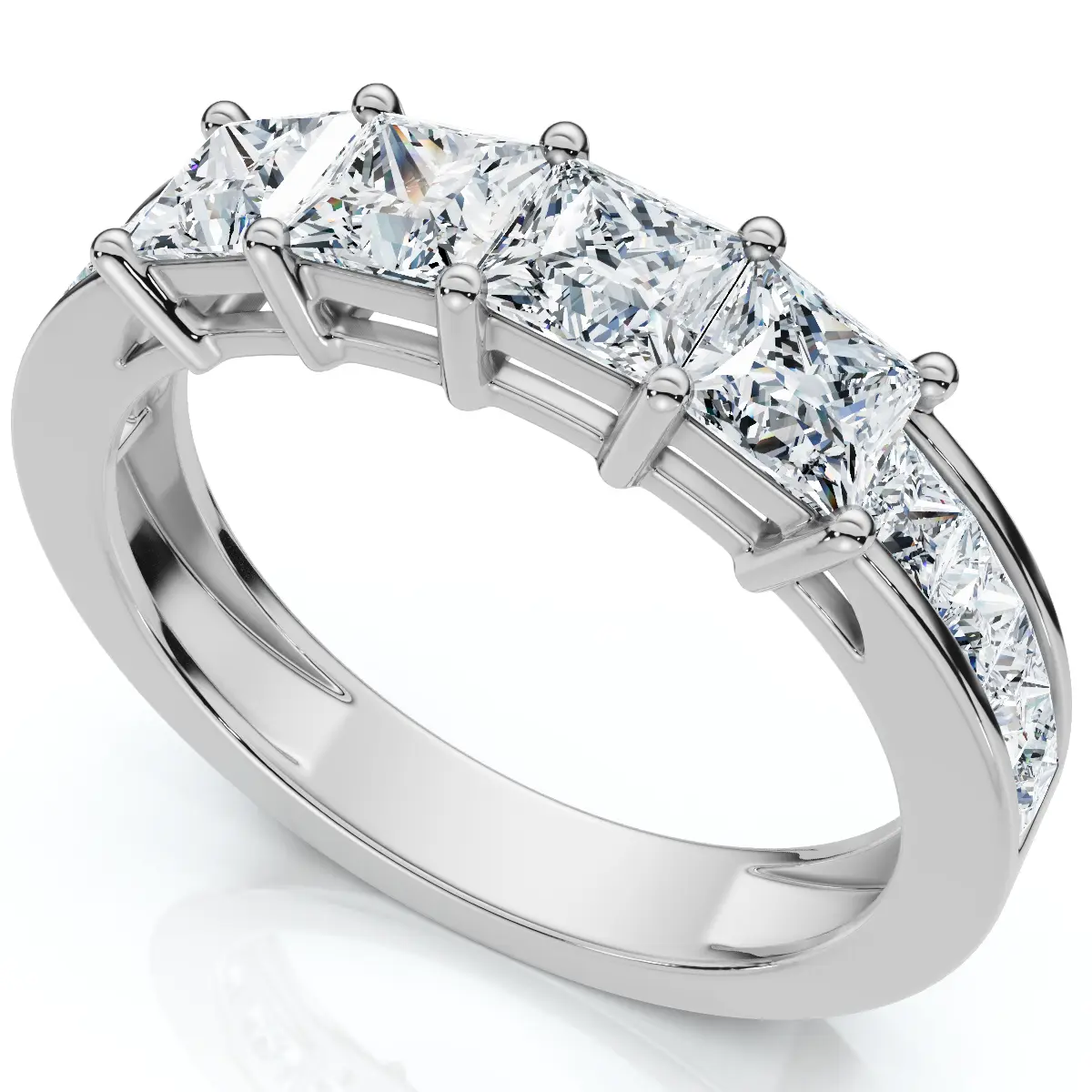 1 1/4ct Princess Cut Diamond Wedding Anniversary Ring