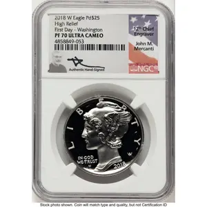 Modern Bullion Coins (2018-W Palladium Eagle 1 oz, PR FDI John Mercanti Washington DC)
