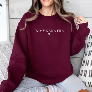In My Nana Era Crewneck Short Sleeve T-SHIRT / Sweatshirt , nana short-sleeved tee