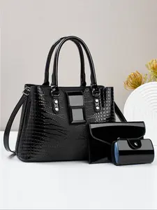 New Three-Piece Set Simple Women's Combination Bag Classic Elegant Fashion Durable Easy Carry Versatile Casual All-Seasons Large Capacity Shoulder Strap