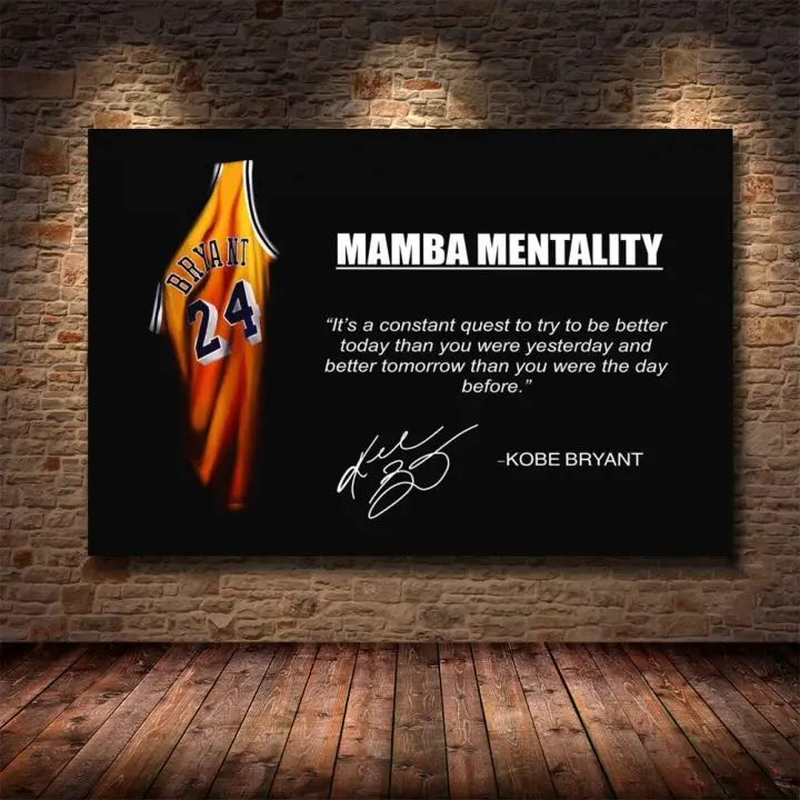 Motivational Quote Poster And Prints Mamba Spirit Gym Room Decor Fitness Sports Wall Art