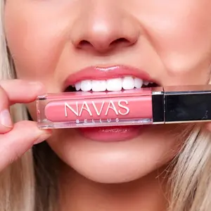 NAVAS Bellus Apricot LED Lip Gloss with mirror Cosmetic Makeup