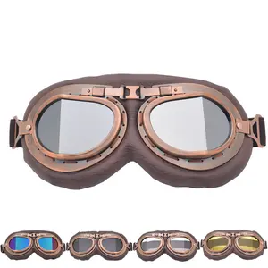 Harley Windshield Motorcycle Goggles Retro Motorbike Glasses Outdoor Sports Riding Anti-Wind Lens Helmet Eyewear