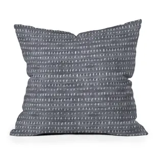 20" x 20" Holli Zollinger Bogo Rain Outdoor Throw Pillow Denim Blue - Deny Designs