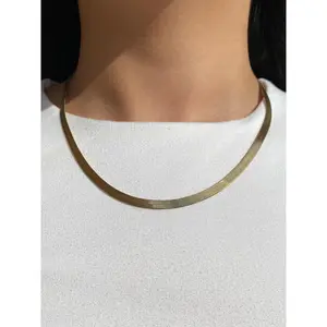14K Yellow Gold 4MM Herringbone Chain