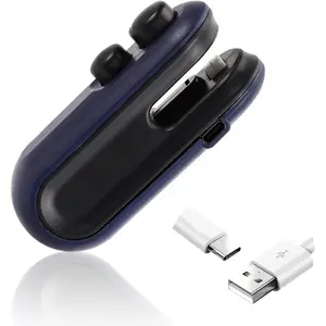 Mini Bag Sealer, 2 in 1 Bag Sealer And Cutter Magnet Rechargeable Sealing Machine Portable Handheld Heat Vacuum Sealer Mini Bag Resealer for Plastic Bags Food Storage Bags (Blue)